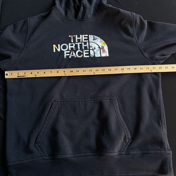 The North Face Hoodie Mens Large Half Dome Logo Black Travel Sweatshirt Outdoor - Picture 8 of 11